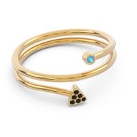 Modern Wrap Bezel Pave Viparyaya Ring