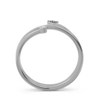 Modern Wrap Bezel Pave Viparyaya Ring