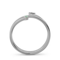 Modern Wrap Bezel Pave Viparyaya Ring