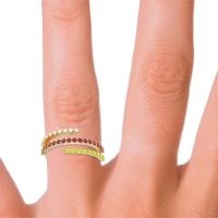 Modern Wrap Pave Upota Ring