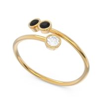 Petite Modern Wrap Bezel Varga Ring