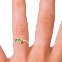 Petite Modern Wrap Bezel Varga Ring