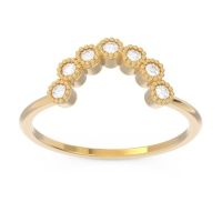 Petite Modern Curved Bezel Mandahasa Ring