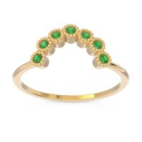 Petite Modern Curved Bezel Mandahasa Ring