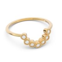 Petite Modern Curved Bezel Mandahasa Ring