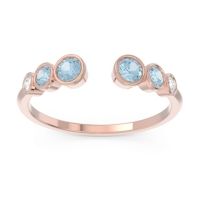 Petite Modern Open Bezel Aruha Ring