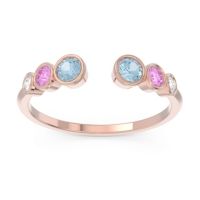 Petite Modern Open Bezel Aruha Ring