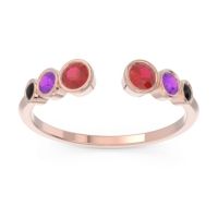 Petite Modern Open Bezel Aruha Ring