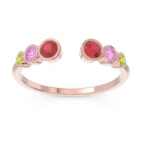 Petite Modern Open Bezel Aruha Ring