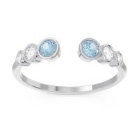 Petite Modern Open Bezel Aruha Ring