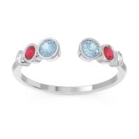 Petite Modern Open Bezel Aruha Ring