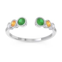 Petite Modern Open Bezel Aruha Ring