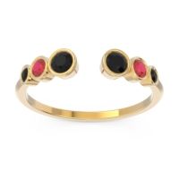 Petite Modern Open Bezel Aruha Ring