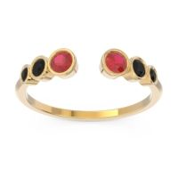 Petite Modern Open Bezel Aruha Ring