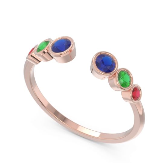 Petite Modern Open Bezel Aruha Ring