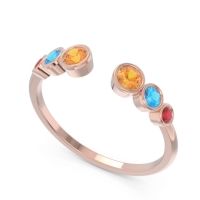 Petite Modern Open Bezel Aruha Ring