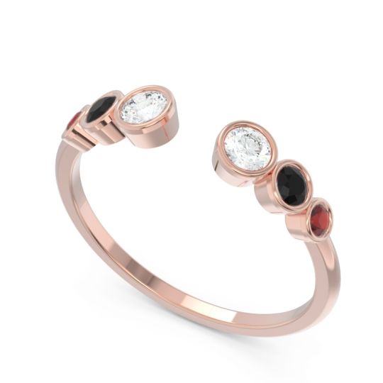 Petite Modern Open Bezel Aruha Ring