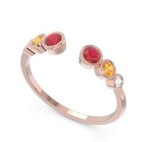 Petite Modern Open Bezel Aruha Ring