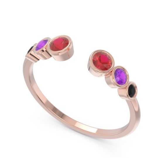 Petite Modern Open Bezel Aruha Ring