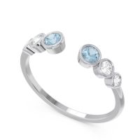 Petite Modern Open Bezel Aruha Ring