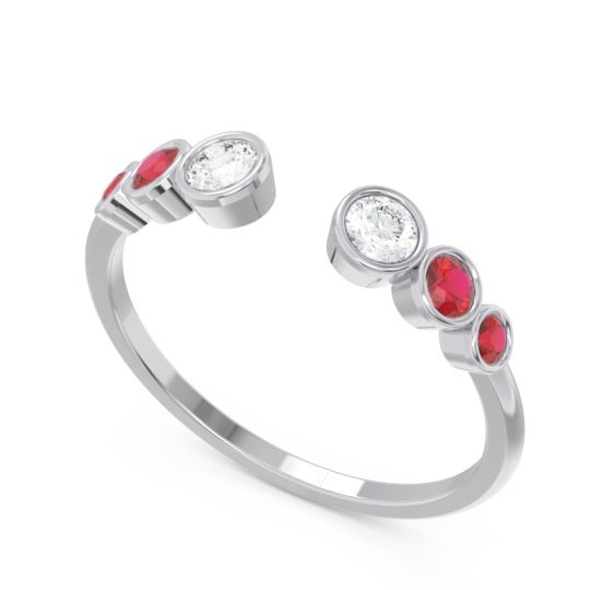 Petite Modern Open Bezel Aruha Ring