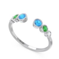 Petite Modern Open Bezel Aruha Ring