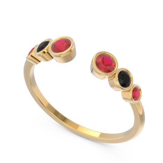 Petite Modern Open Bezel Aruha Ring