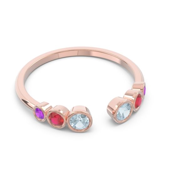 Petite Modern Open Bezel Aruha Ring