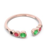 Petite Modern Open Bezel Aruha Ring