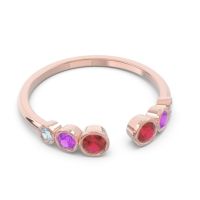 Petite Modern Open Bezel Aruha Ring