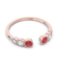 Petite Modern Open Bezel Aruha Ring