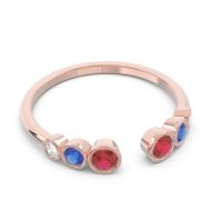 Petite Modern Open Bezel Aruha Ring