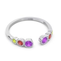 Petite Modern Open Bezel Aruha Ring