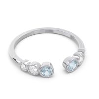 Petite Modern Open Bezel Aruha Ring