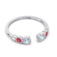 Petite Modern Open Bezel Aruha Ring