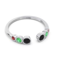 Petite Modern Open Bezel Aruha Ring
