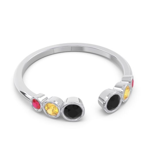 Petite Modern Open Bezel Aruha Ring