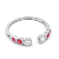 Petite Modern Open Bezel Aruha Ring