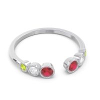 Petite Modern Open Bezel Aruha Ring