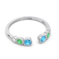 Petite Modern Open Bezel Aruha Ring