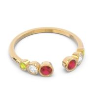 Petite Modern Open Bezel Aruha Ring
