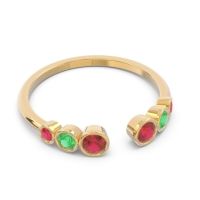 Petite Modern Open Bezel Aruha Ring