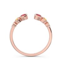 Petite Modern Open Bezel Aruha Ring