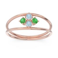 Petite Modern Double Line Pave Unmajjati Ring