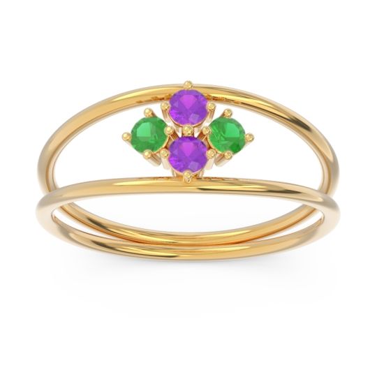 Petite Modern Double Line Pave Unmajjati Ring