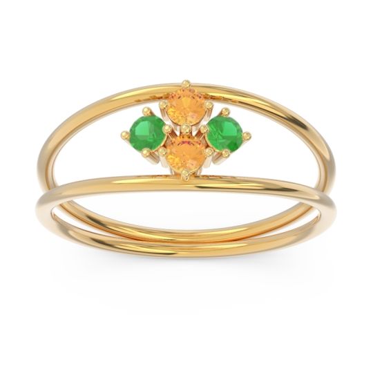 Petite Modern Double Line Pave Unmajjati Ring