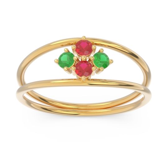 Petite Modern Double Line Pave Unmajjati Ring