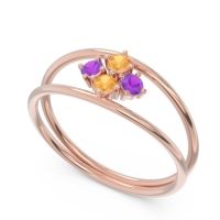 Petite Modern Double Line Pave Unmajjati Ring