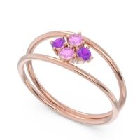 Petite Modern Double Line Pave Unmajjati Ring