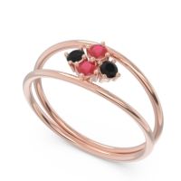 Petite Modern Double Line Pave Unmajjati Ring